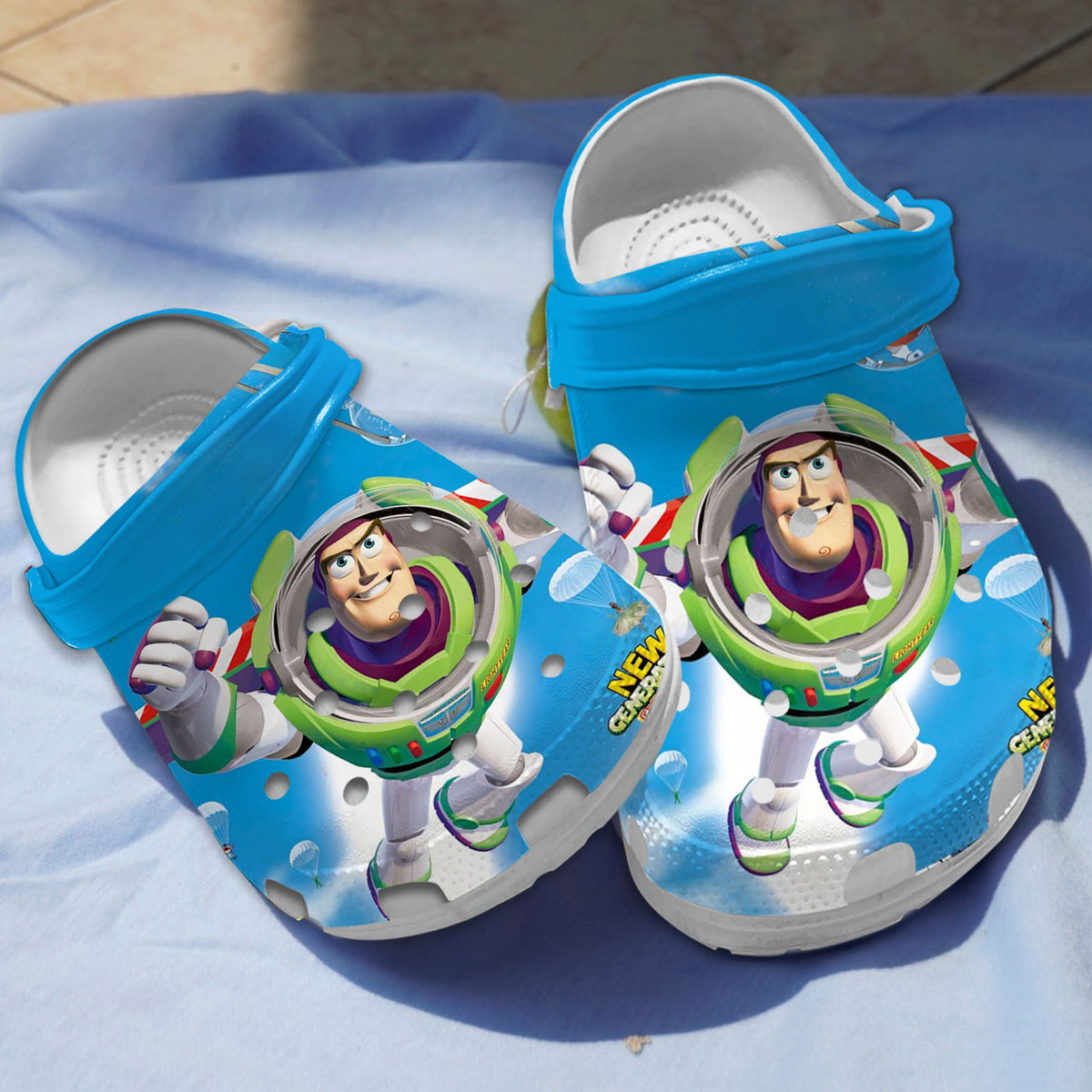 rare buzz lightyear blue clogs for kids 26 adults qad5h