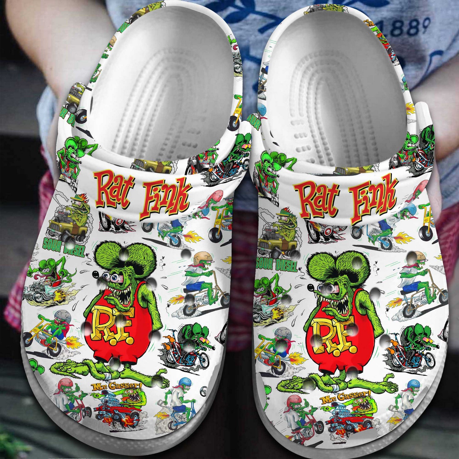 rat fink tv series white clogs for kids 26 adults n1fy1