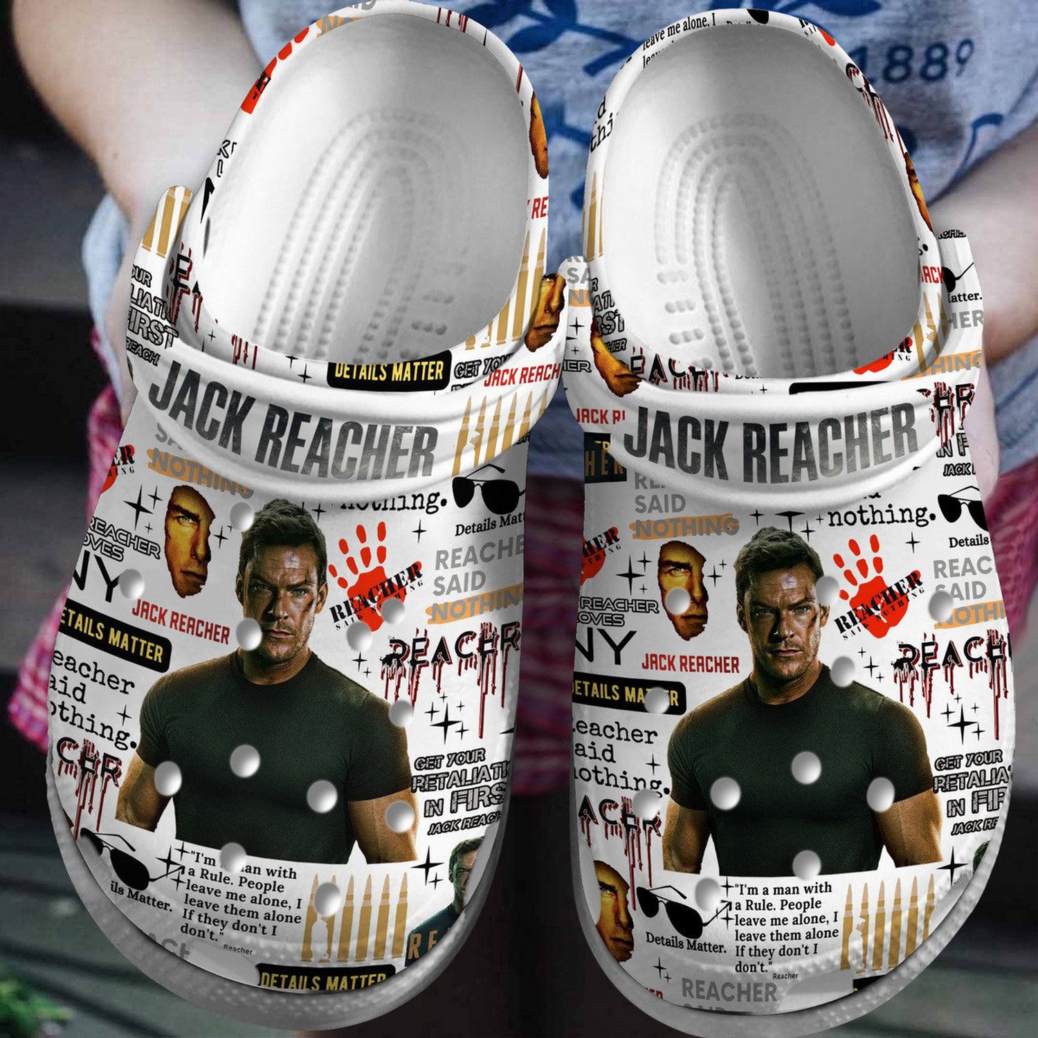 reacher tv series jack reacher clogs for kids and adults t0sdo