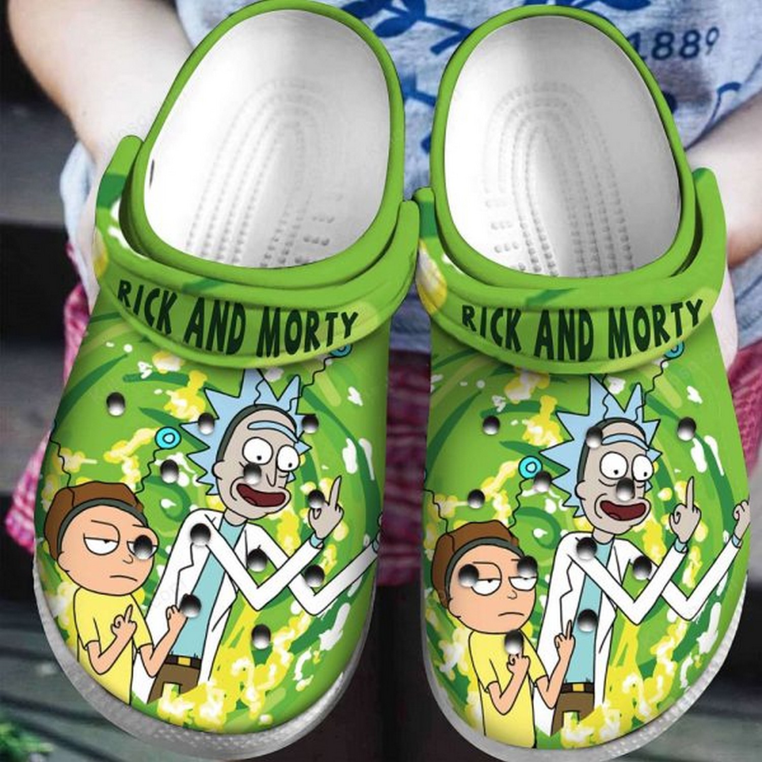 rick and morty green clogs fast shipping service available d9nfl
