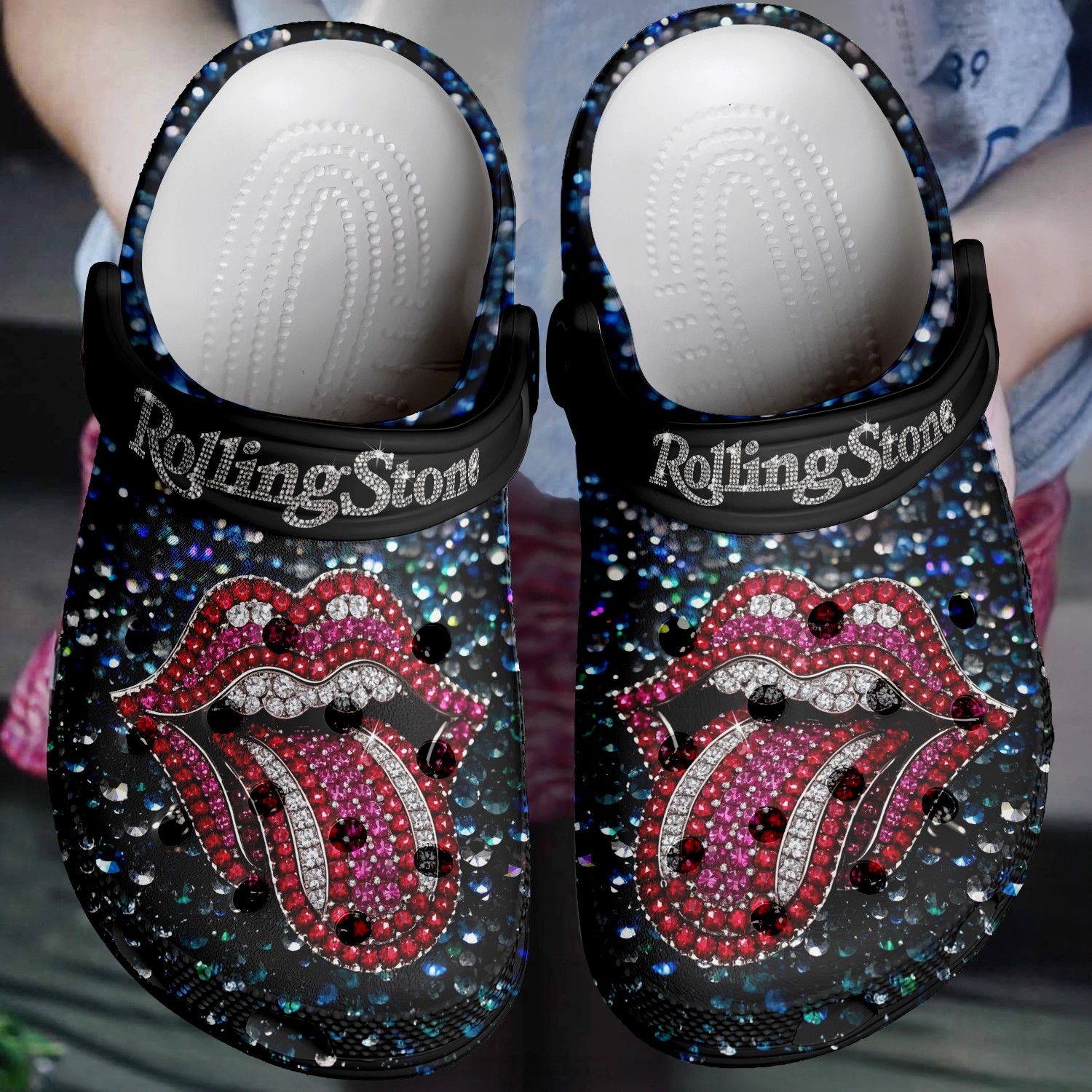 rolling stone music special design blink night background clogs for kids and adults fast shipping hclsx