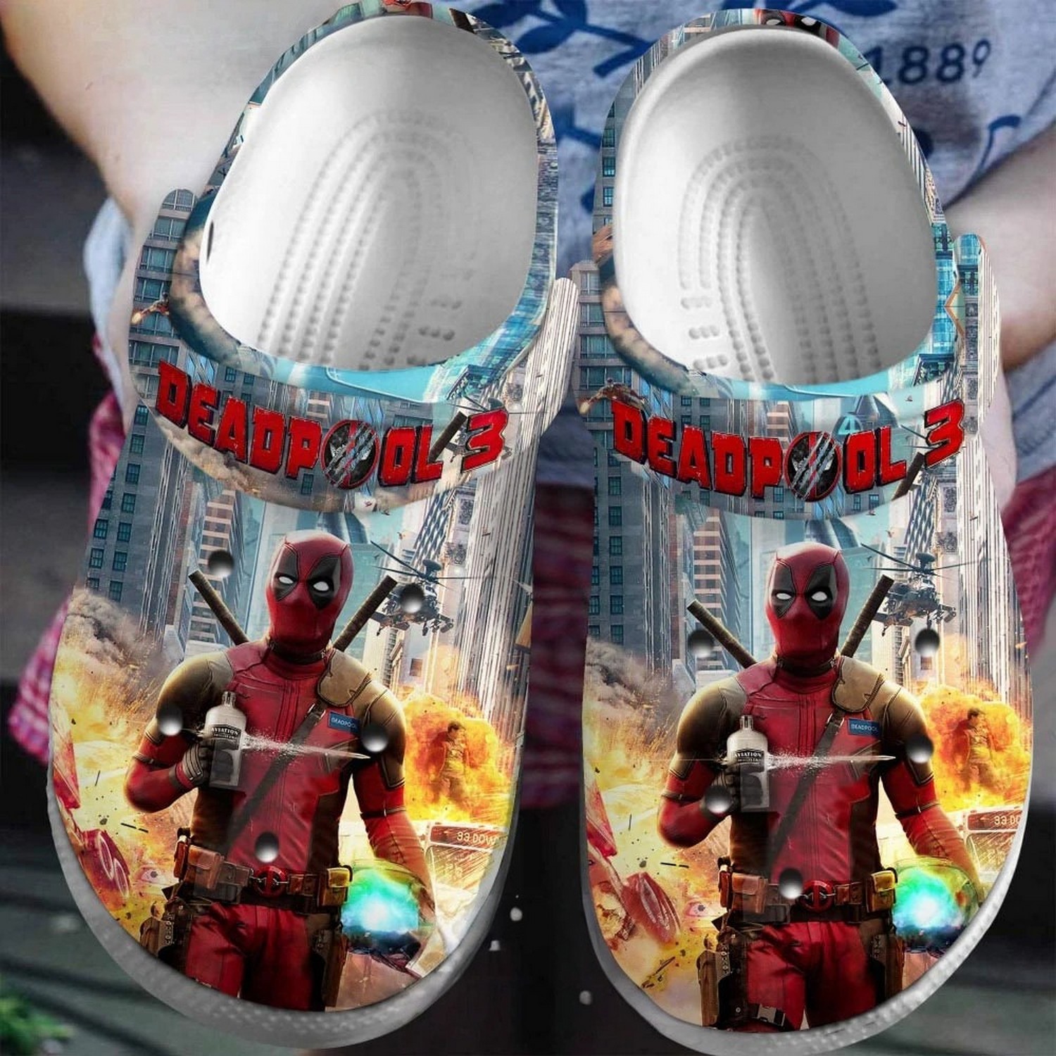 ryan reynolds deadpool 3 clogs for kids 26 adults xiutr