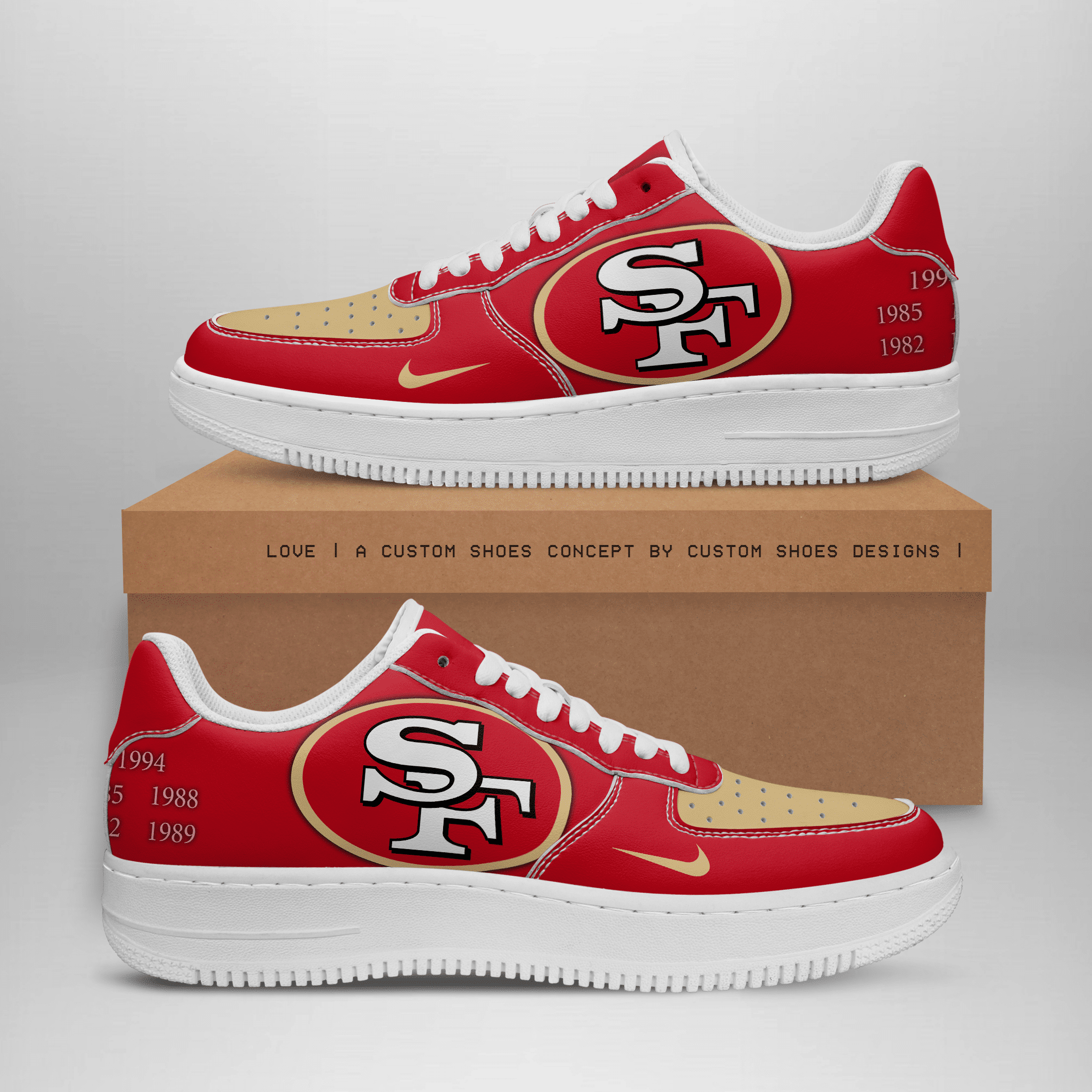 san francisco 49ers af1 shoes bg248 jnvjc