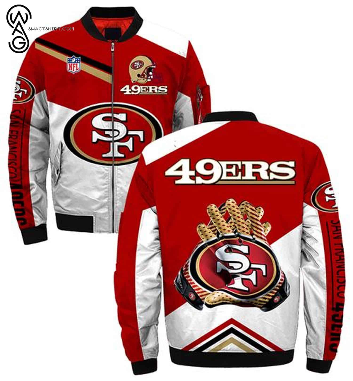 san francisco 49ers bomber jacket bg08 eaoqc