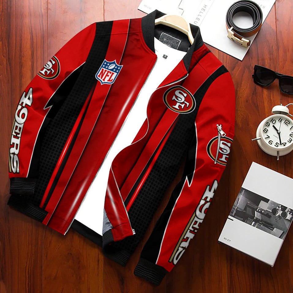 san francisco 49ers bomber jacket bg187 derek