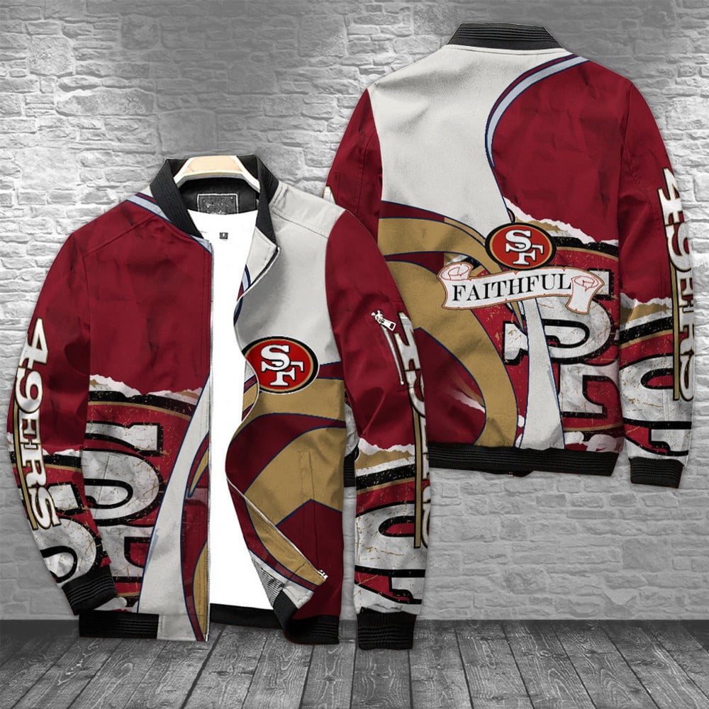 san francisco 49ers bomber jacket bg202 rbk3l