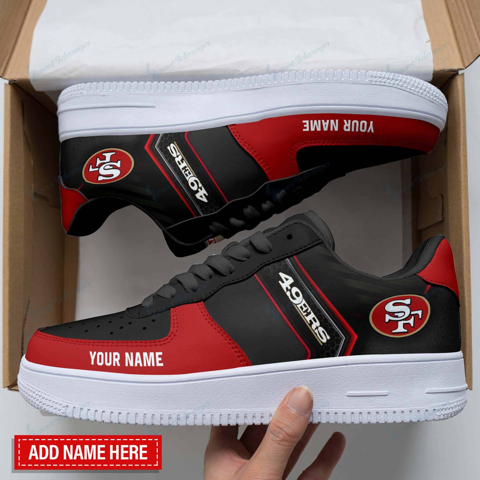 san francisco 49ers personalized af1 shoes bg106 u9had