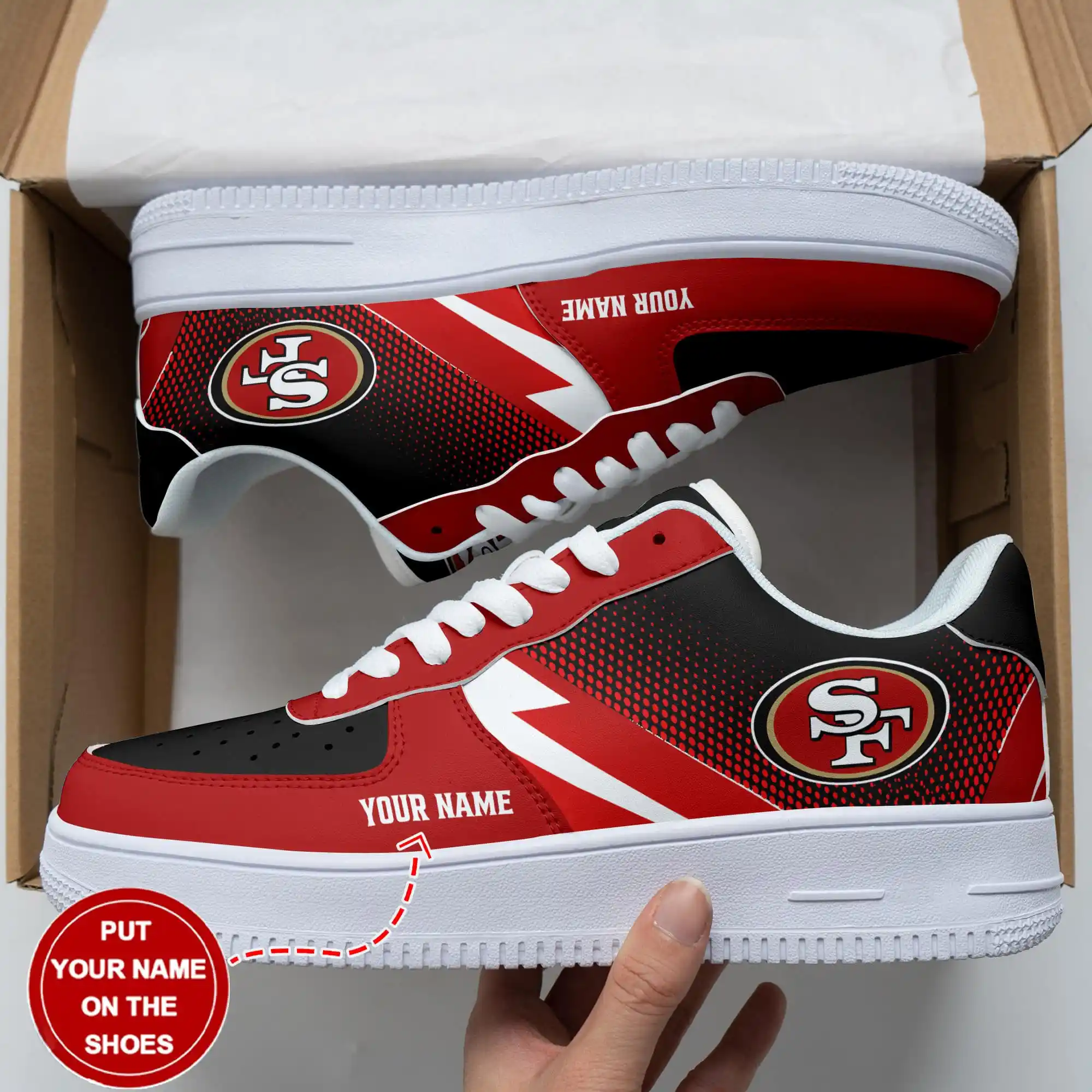 san francisco 49ers personalized af1 shoes bg155 bsb9l