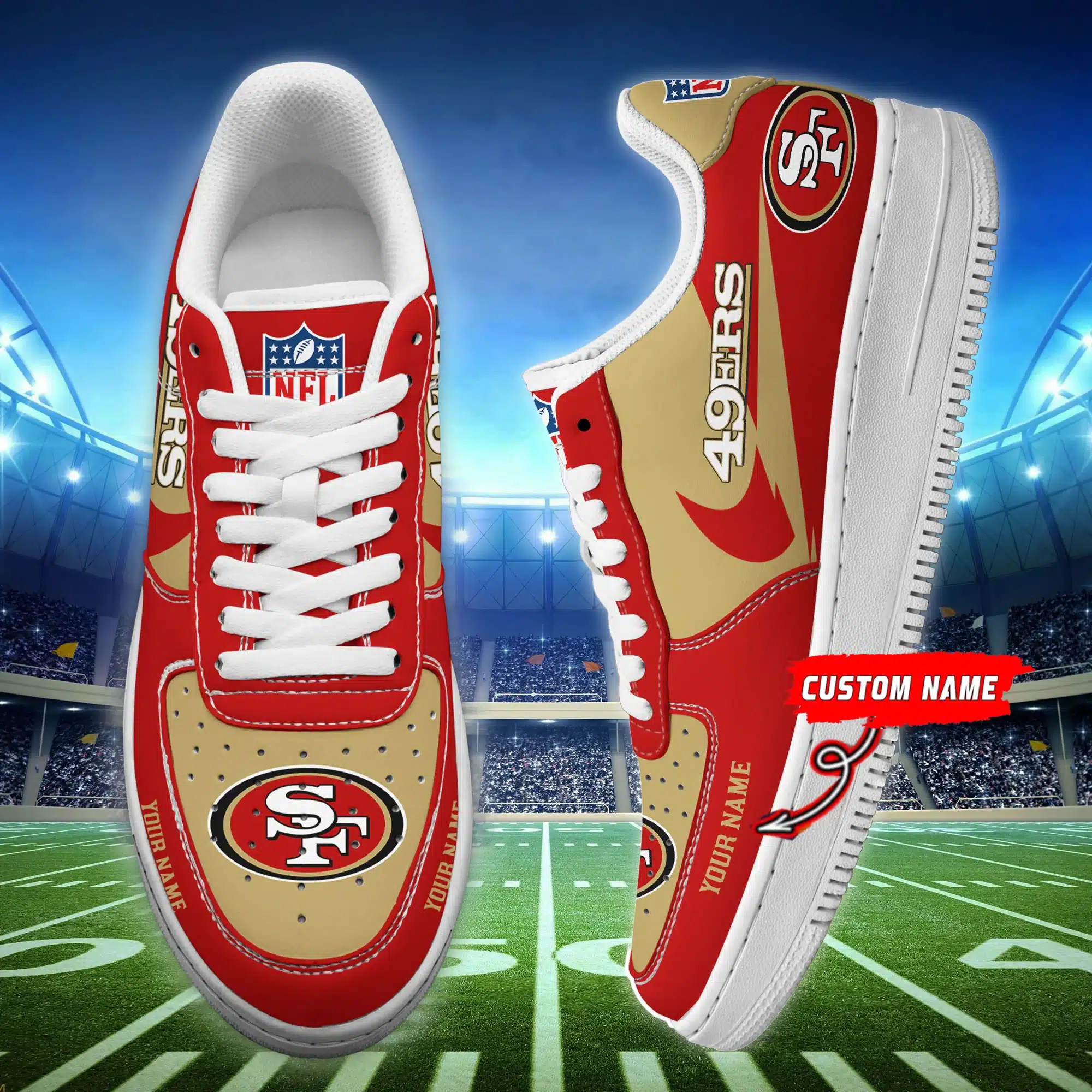 san francisco 49ers personalized af1 shoes bg221 nenf0