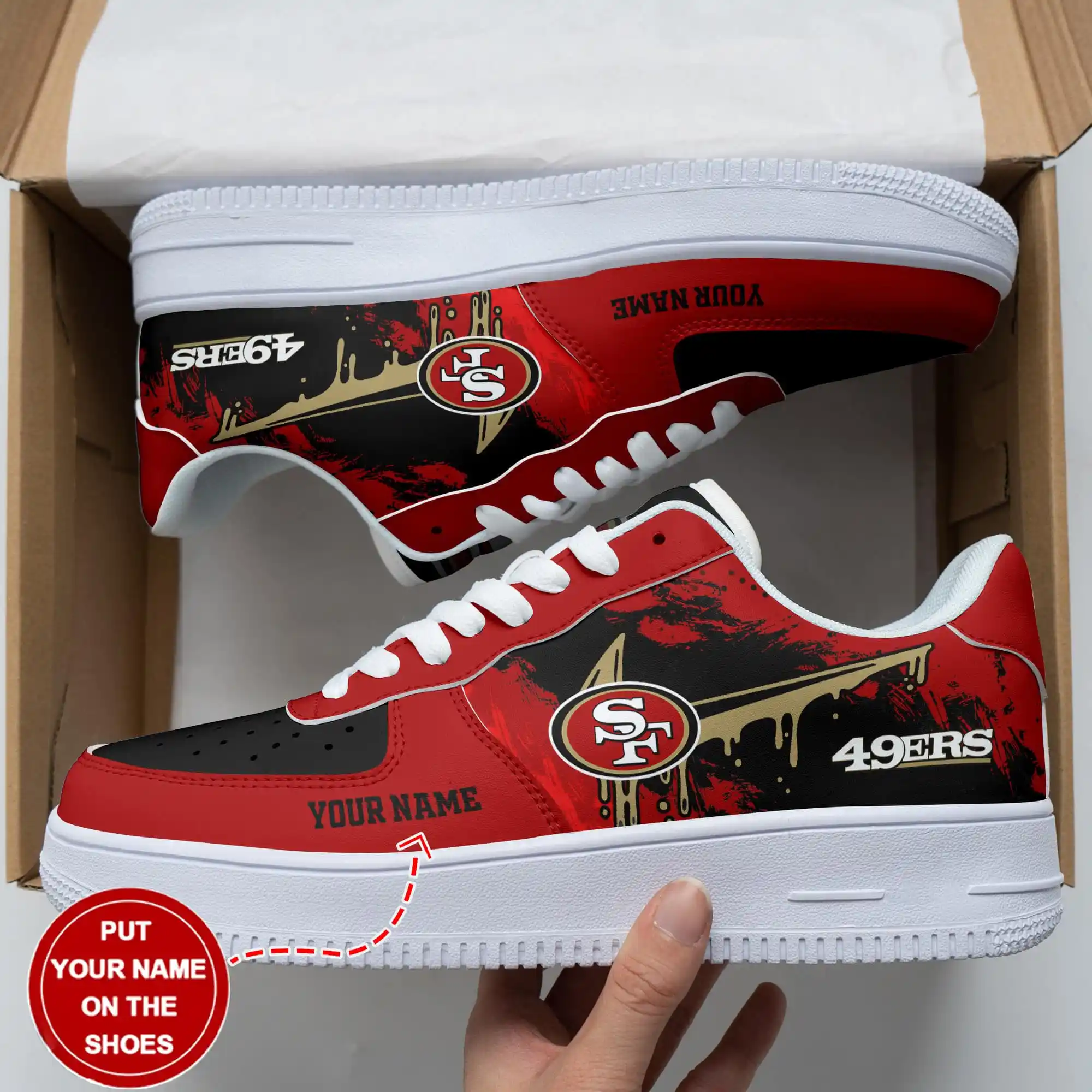 san francisco 49ers personalized af1 shoes bg231 tvw8p