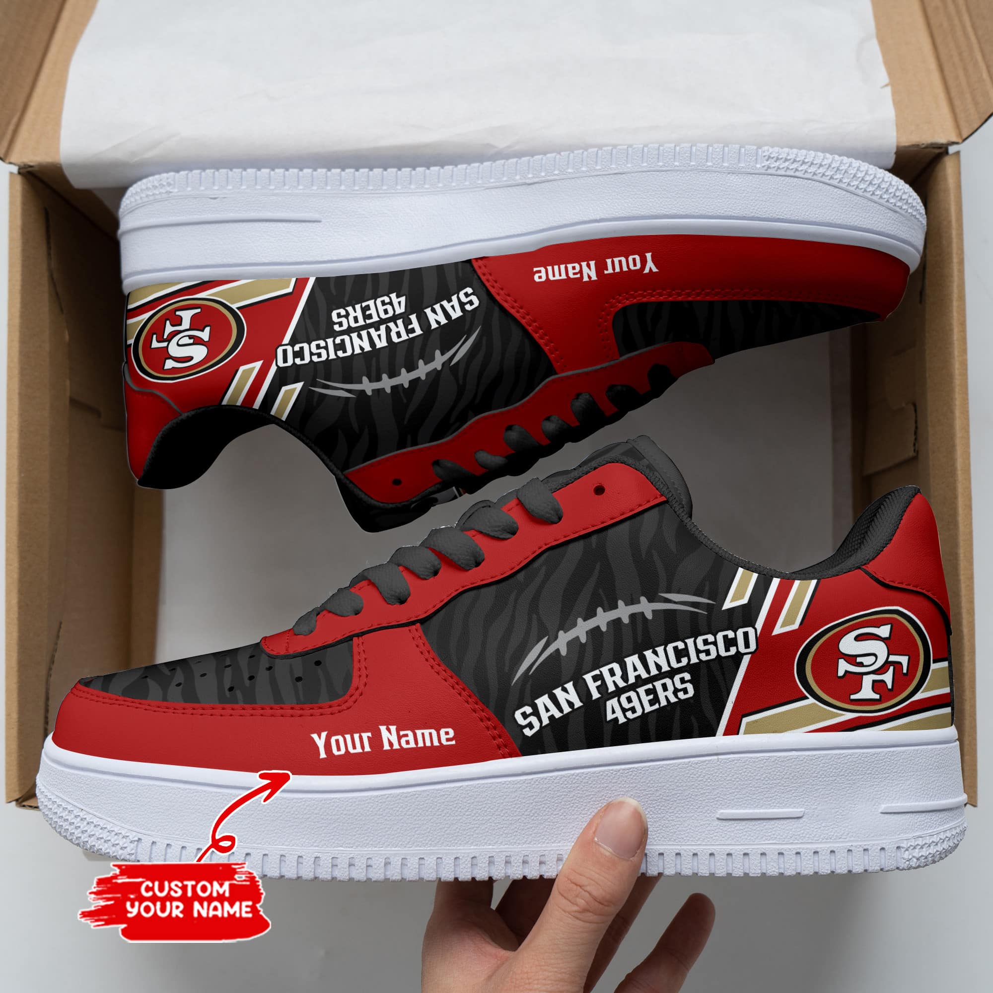 san francisco 49ers personalized af1 shoes bg265 mbpqc