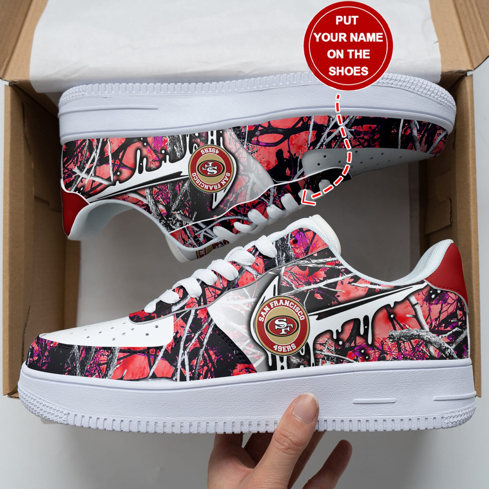 san francisco 49ers personalized af1 shoes bg273 w2q77