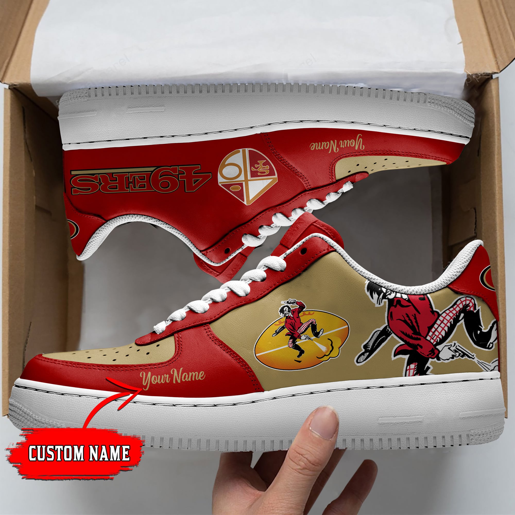 san francisco 49ers personalized af1 shoes bg34 jtdxc
