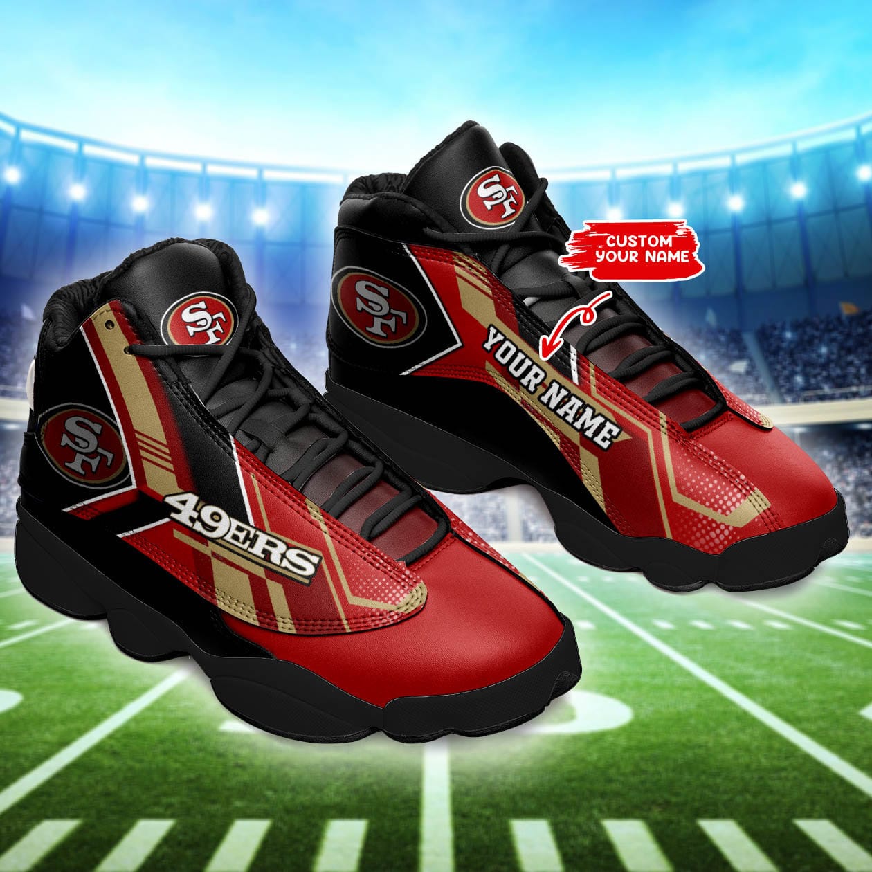 san francisco 49ers personalized ajd13 sneakers bg173 ym1ng