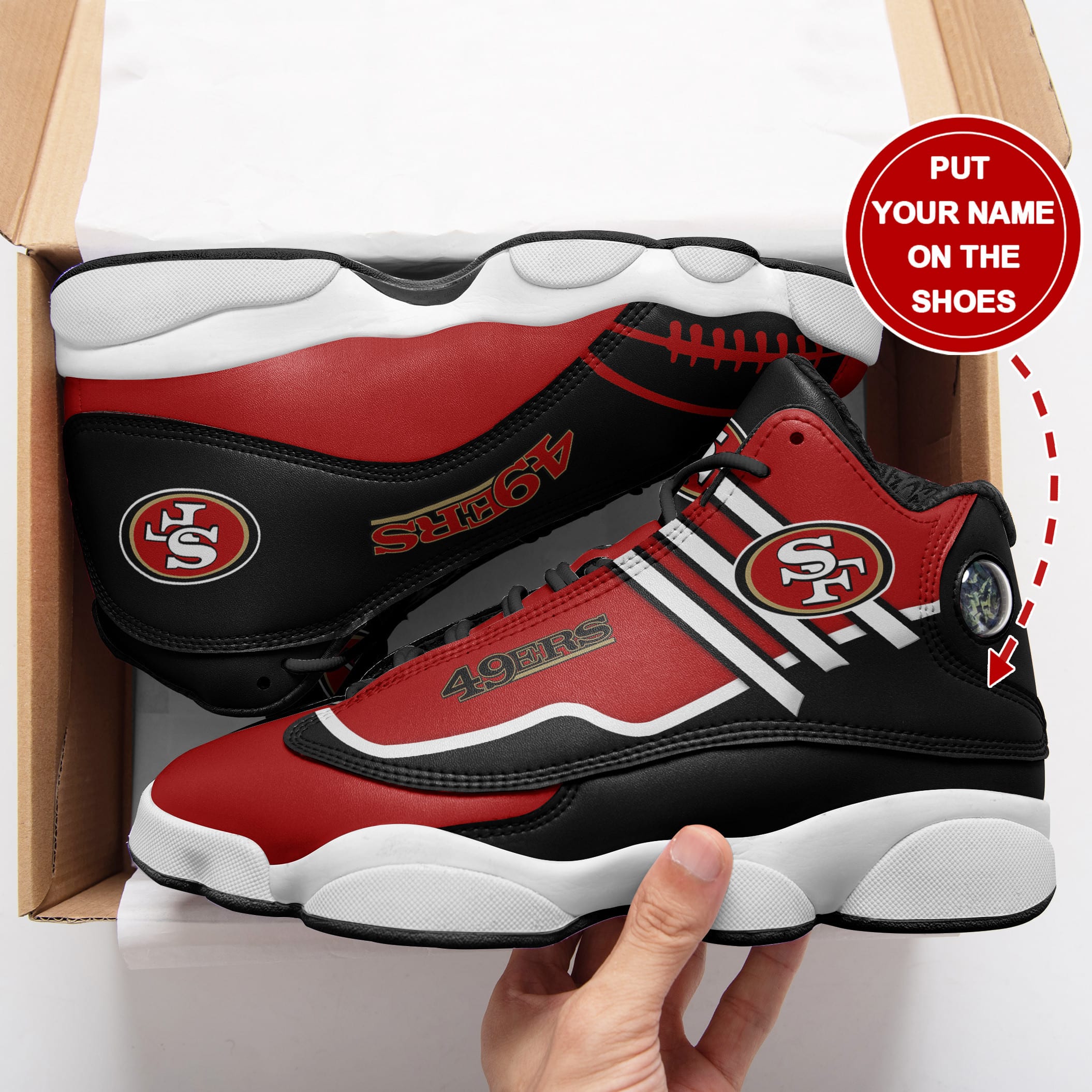 san francisco 49ers personalized ajd13 sneakers bg20 rgws3