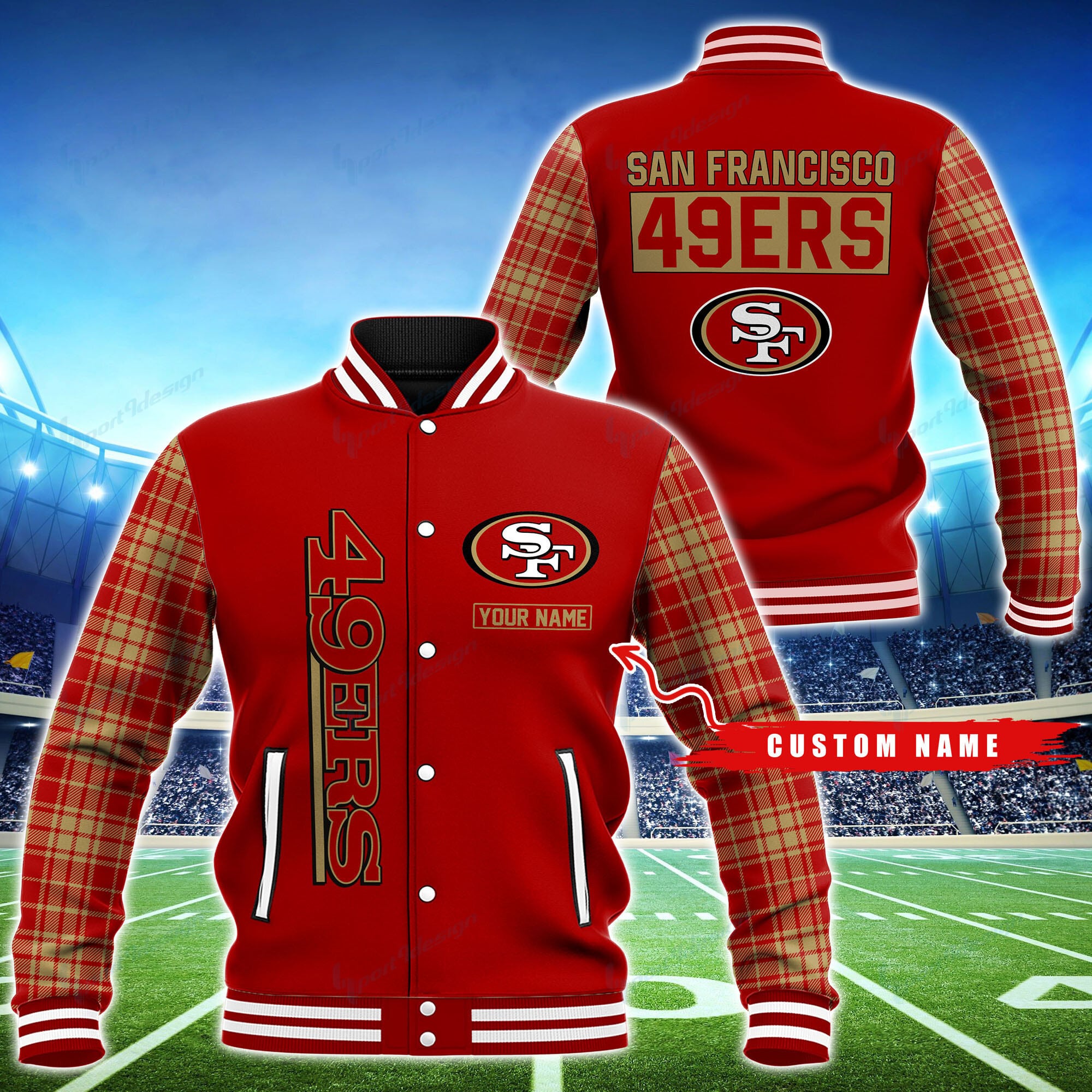 san francisco 49ers personalized baseball jacket bg60 p0y1m
