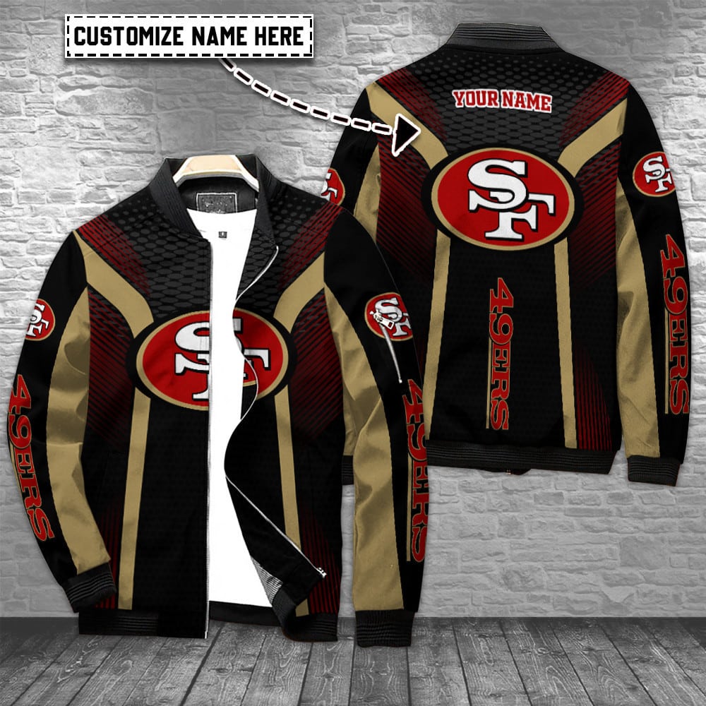 san francisco 49ers personalized bomber jacket bg516 ugffz