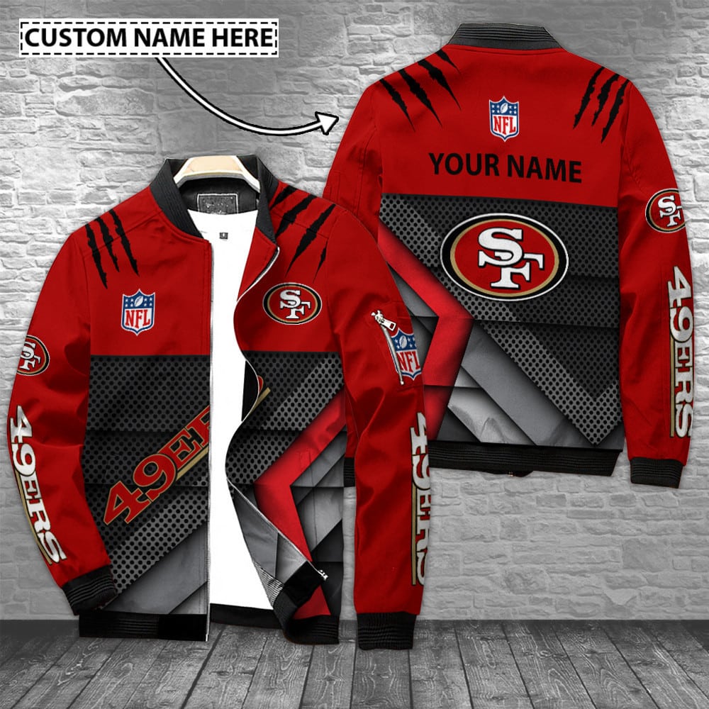 san francisco 49ers personalized bomber jacket bg517 6drpa