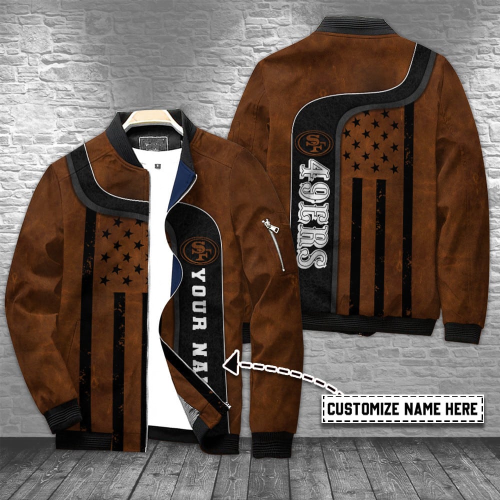 san francisco 49ers personalized bomber jacket bg569 topyz