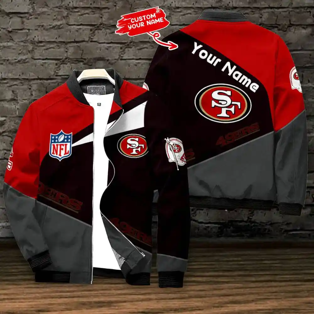 san francisco 49ers personalized bomber jacket bg691 sbsr4