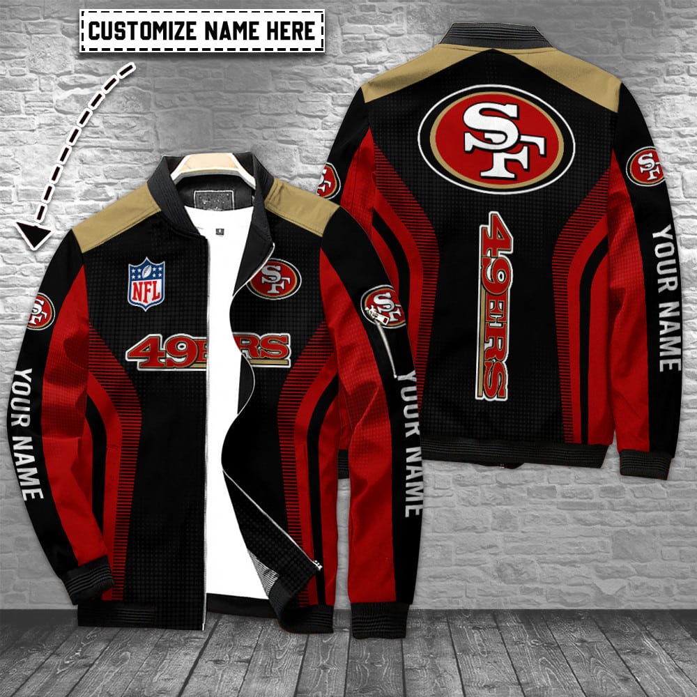 san francisco 49ers personalized bomber jacket bg746 ny5v7