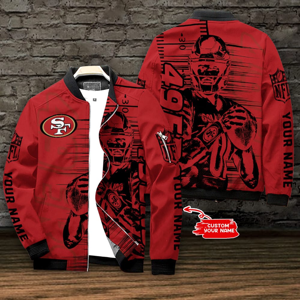 san francisco 49ers personalized bomber jacket bg782 0omix