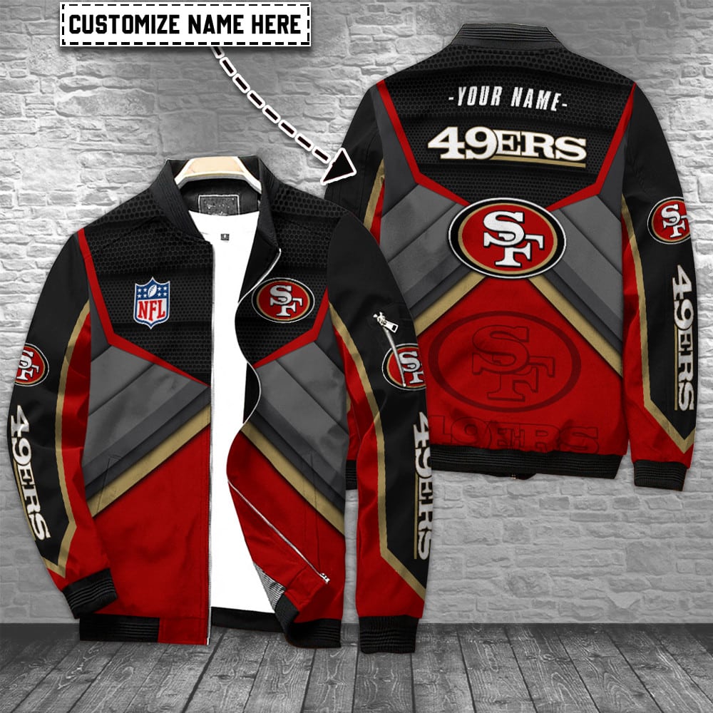 san francisco 49ers personalized bomber jacket bg819 urlnm