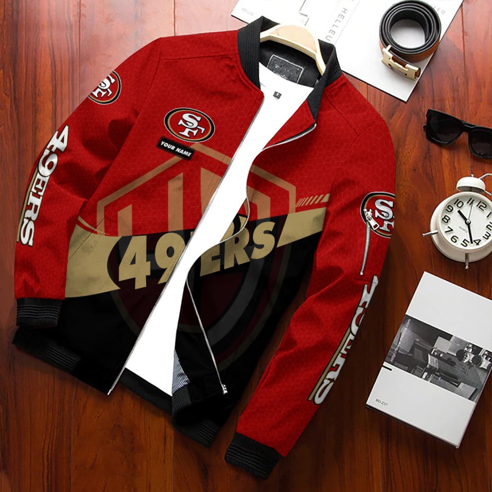 san francisco 49ers personalized bomber jacket bg840 svhdk