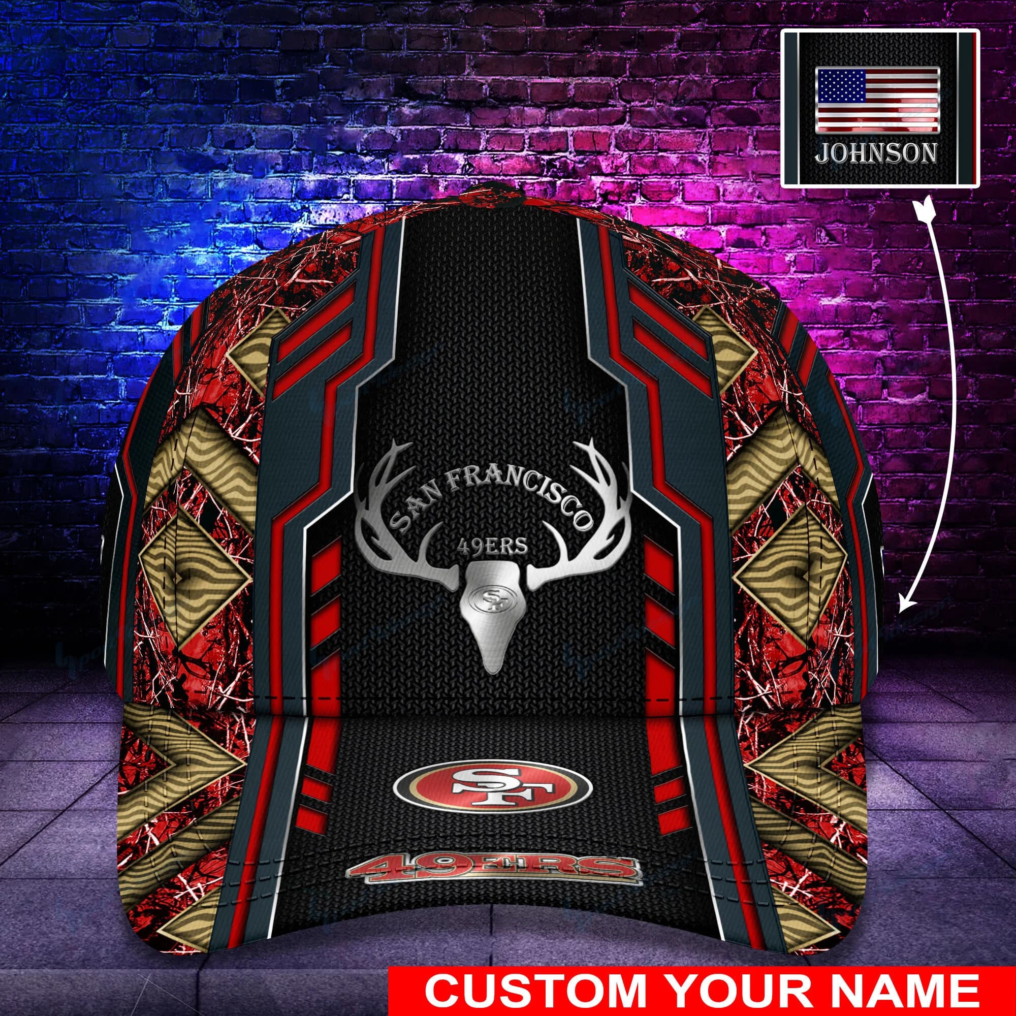 san francisco 49ers personalized classic cap bg470 huxvy