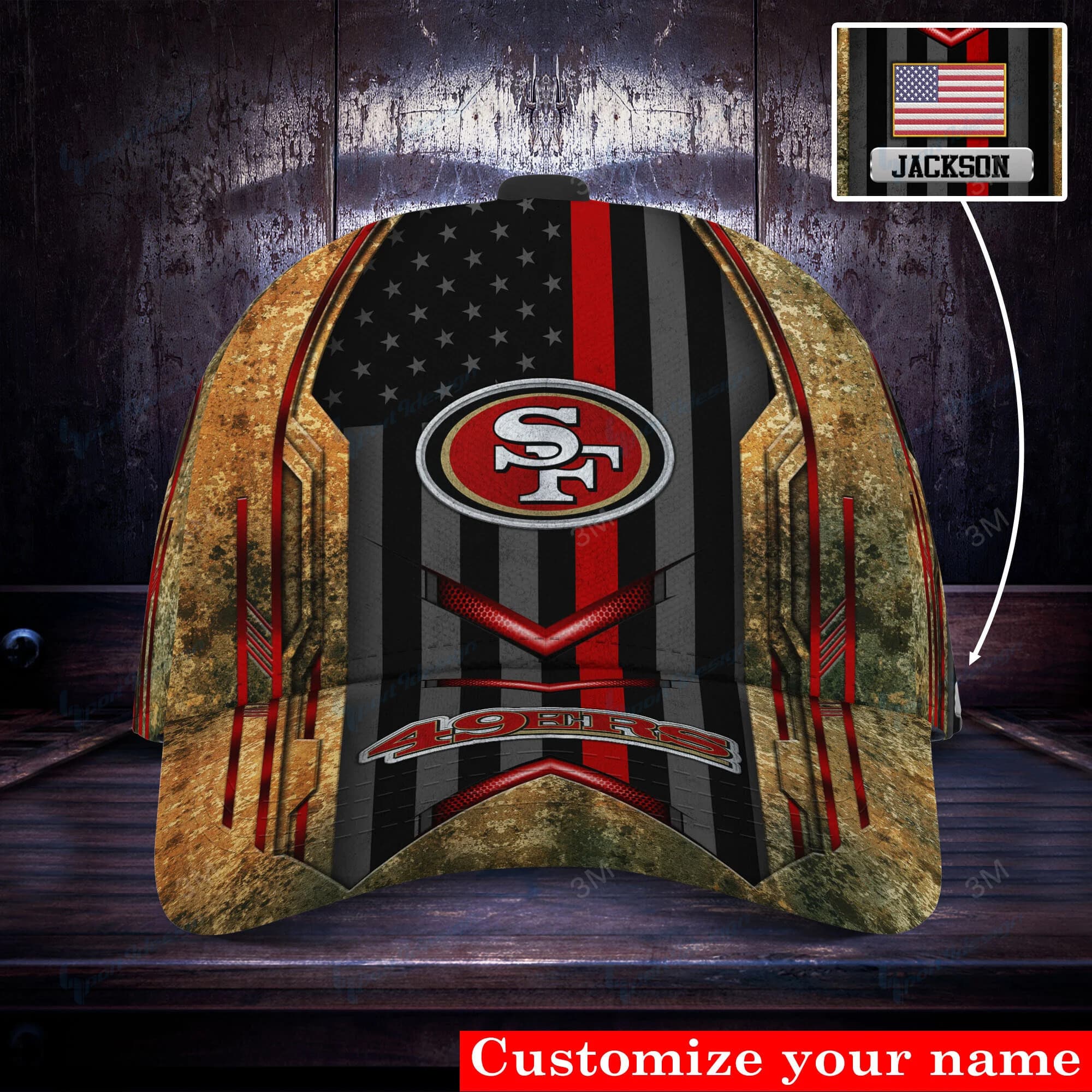san francisco 49ers personalized classic cap bg540 834sh