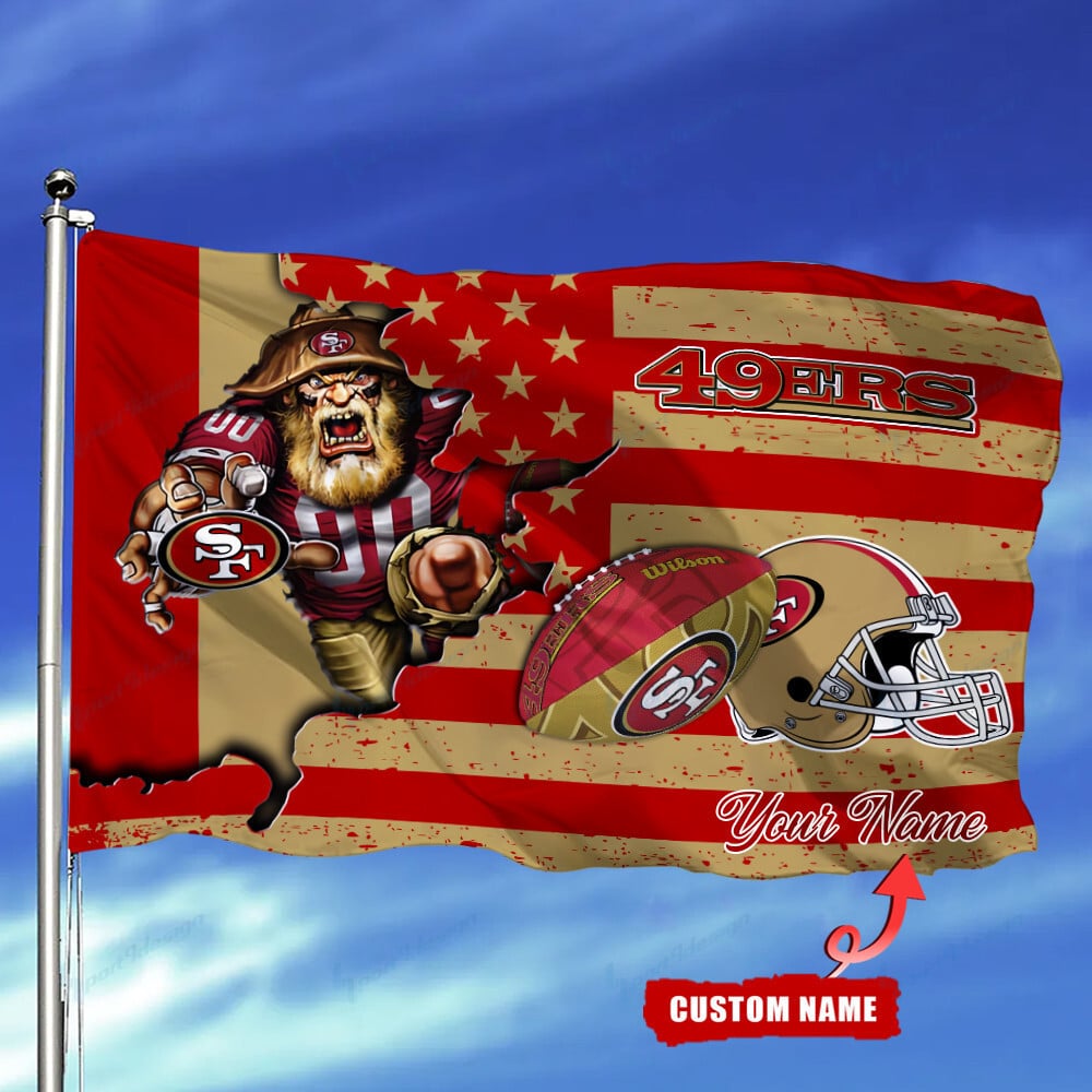 san francisco 49ers personalized flag 119 kgtv9