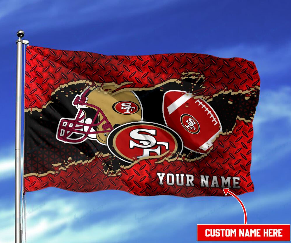 san francisco 49ers personalized flag 129 lrgkc