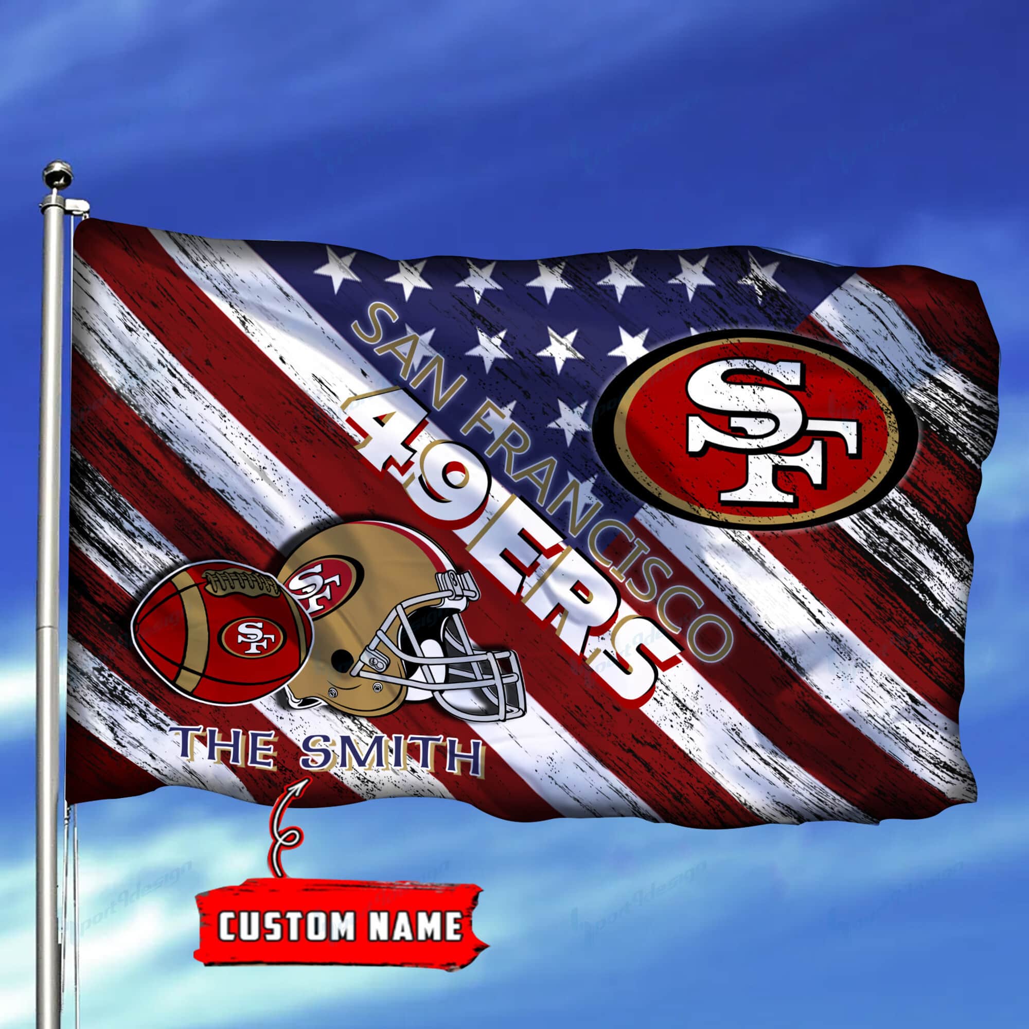 san francisco 49ers personalized flag 162 kpvjv
