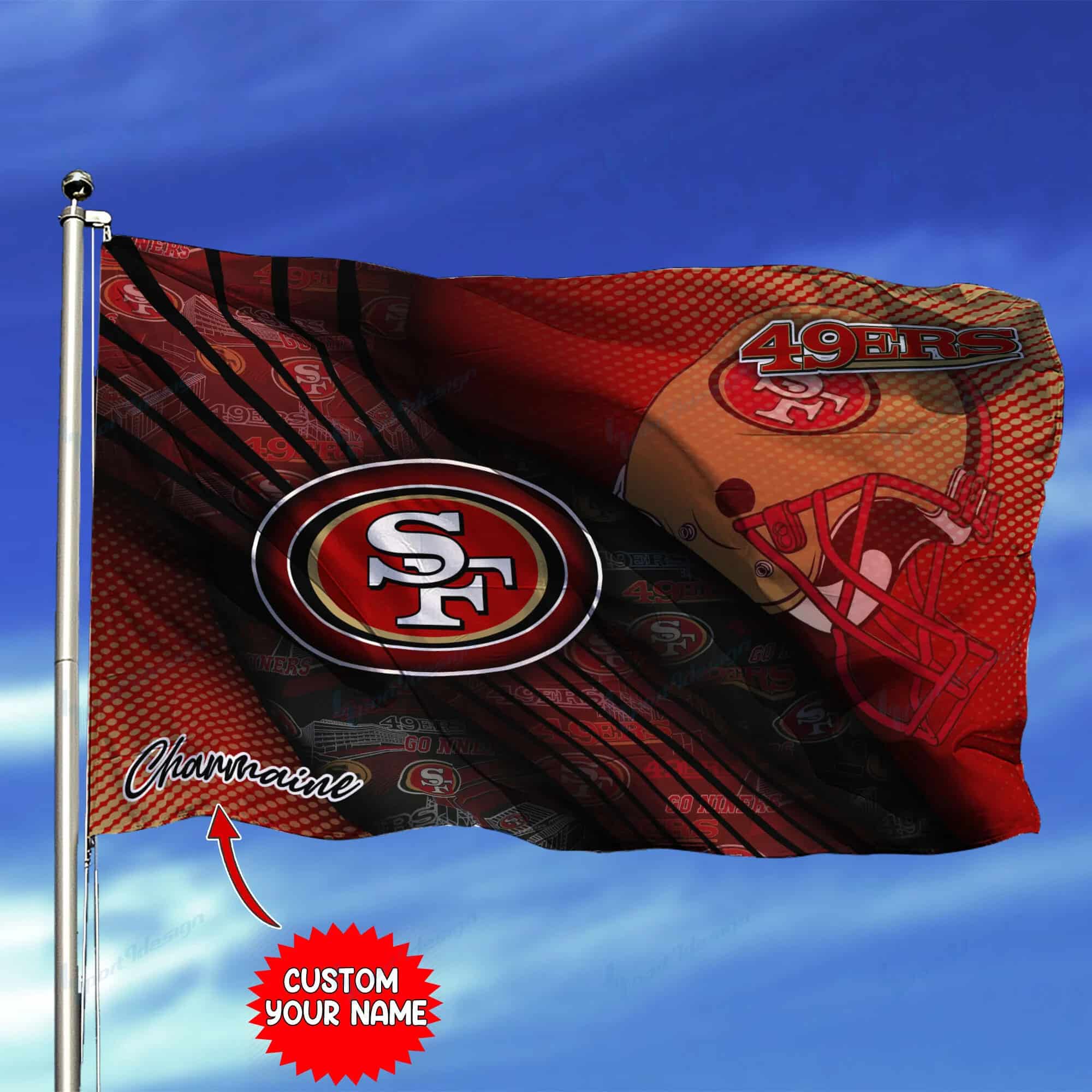 san francisco 49ers personalized flag 232 abiw6