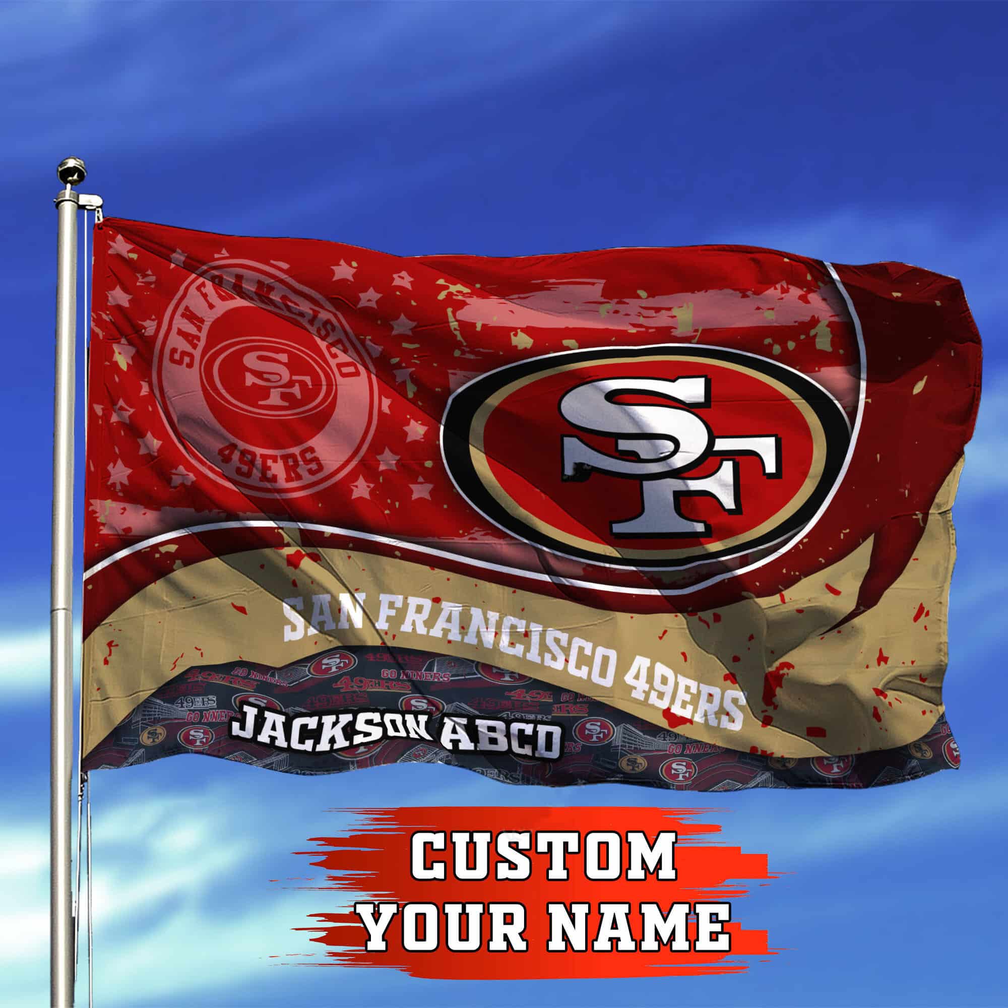 san francisco 49ers personalized flag 331 jlifh