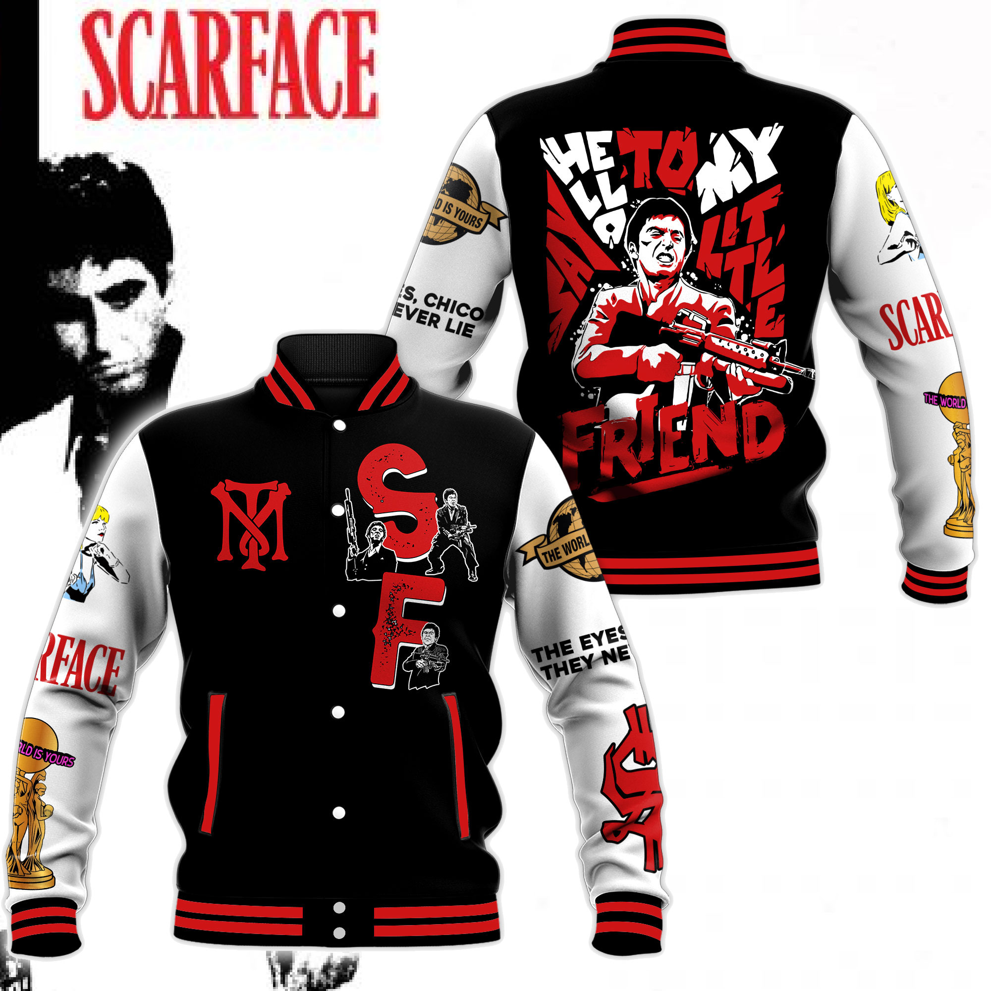 say hello to my little friend scarface al pacino jersey jacket h7wye
