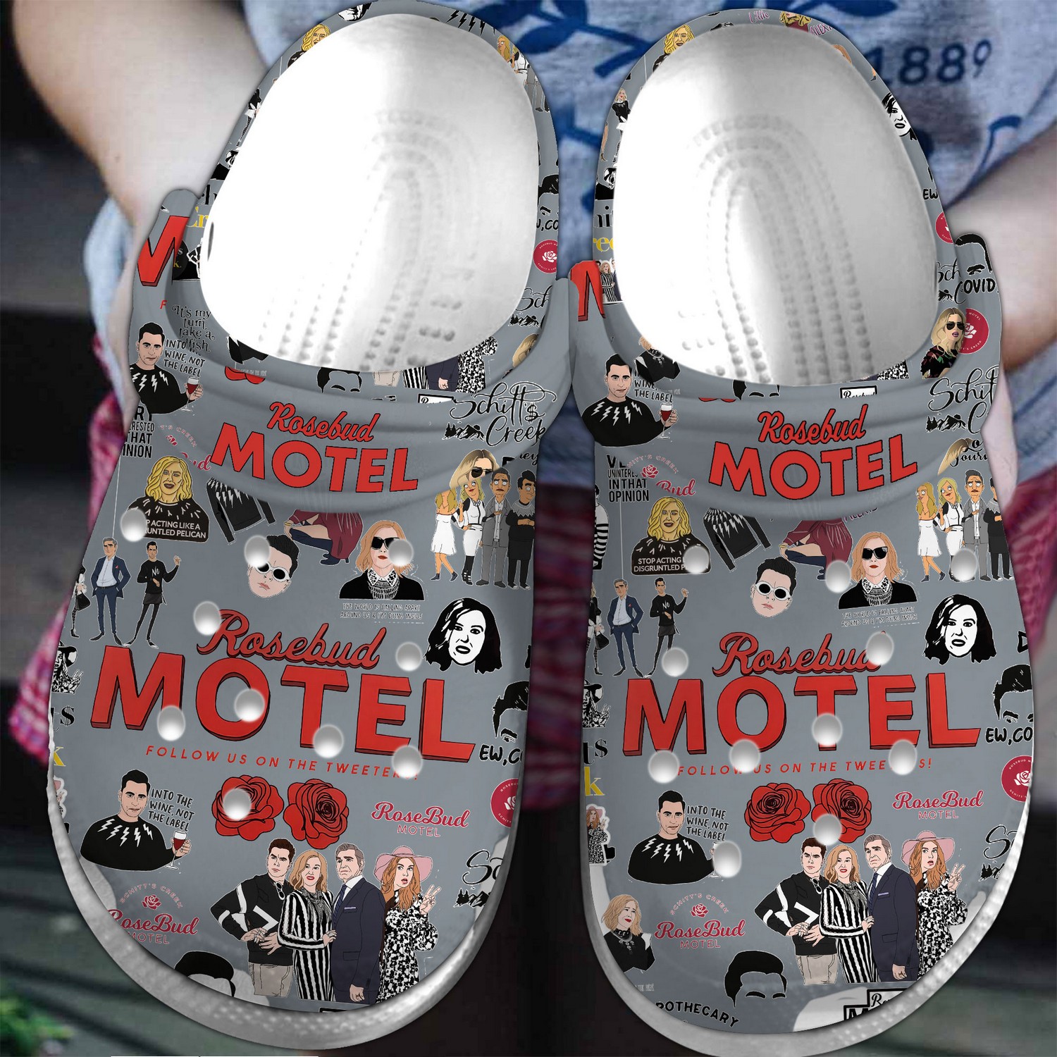schittE28099s creek tv series rosebud motel gray clogs for kids and adults ajoqr