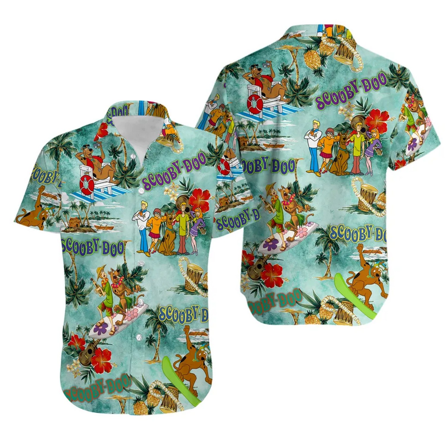 scooby doo tropical summer beach hawaiian shirt zxpni