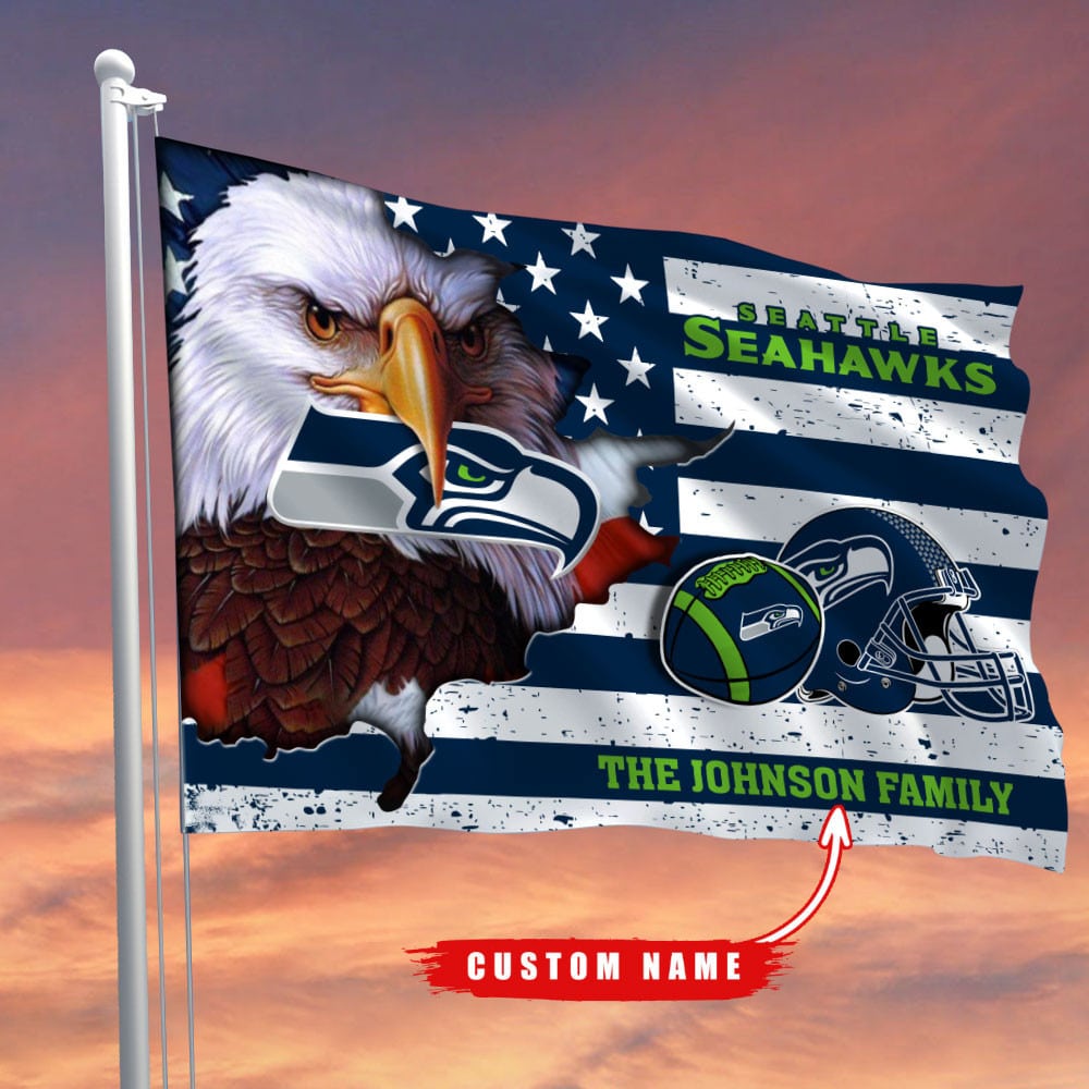 seattle seahawks flag custom name ayc1b
