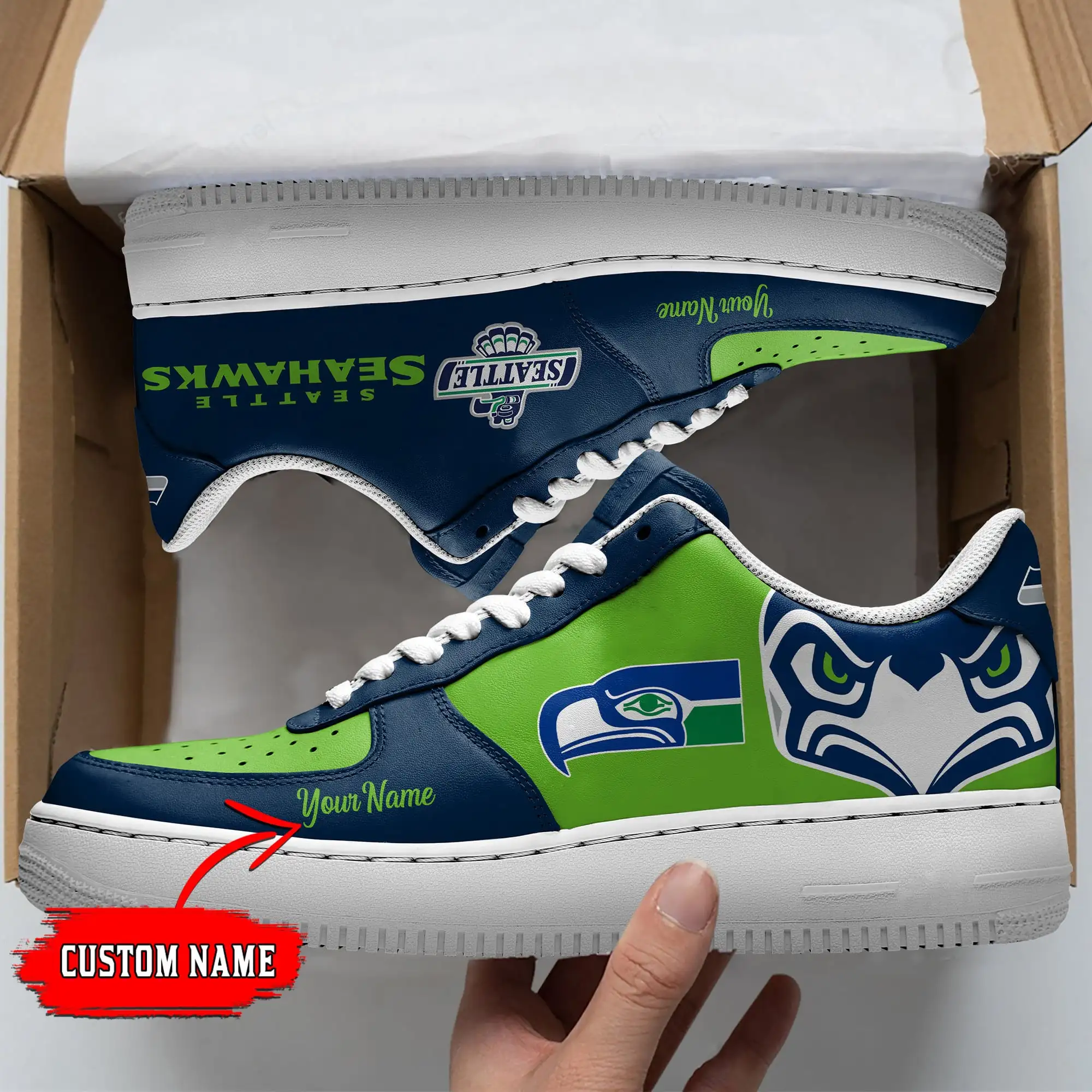 seattle seahawks personalized af1 shoes bg35 ibvsa
