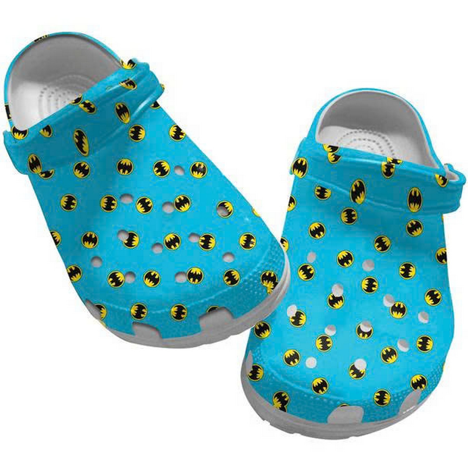 signal of batman tiny pattern blue clogs for kids and adults cfosd