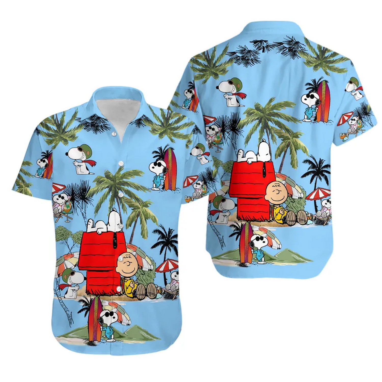snoopy and peanuts summer time hawaiian shirt ff9ze