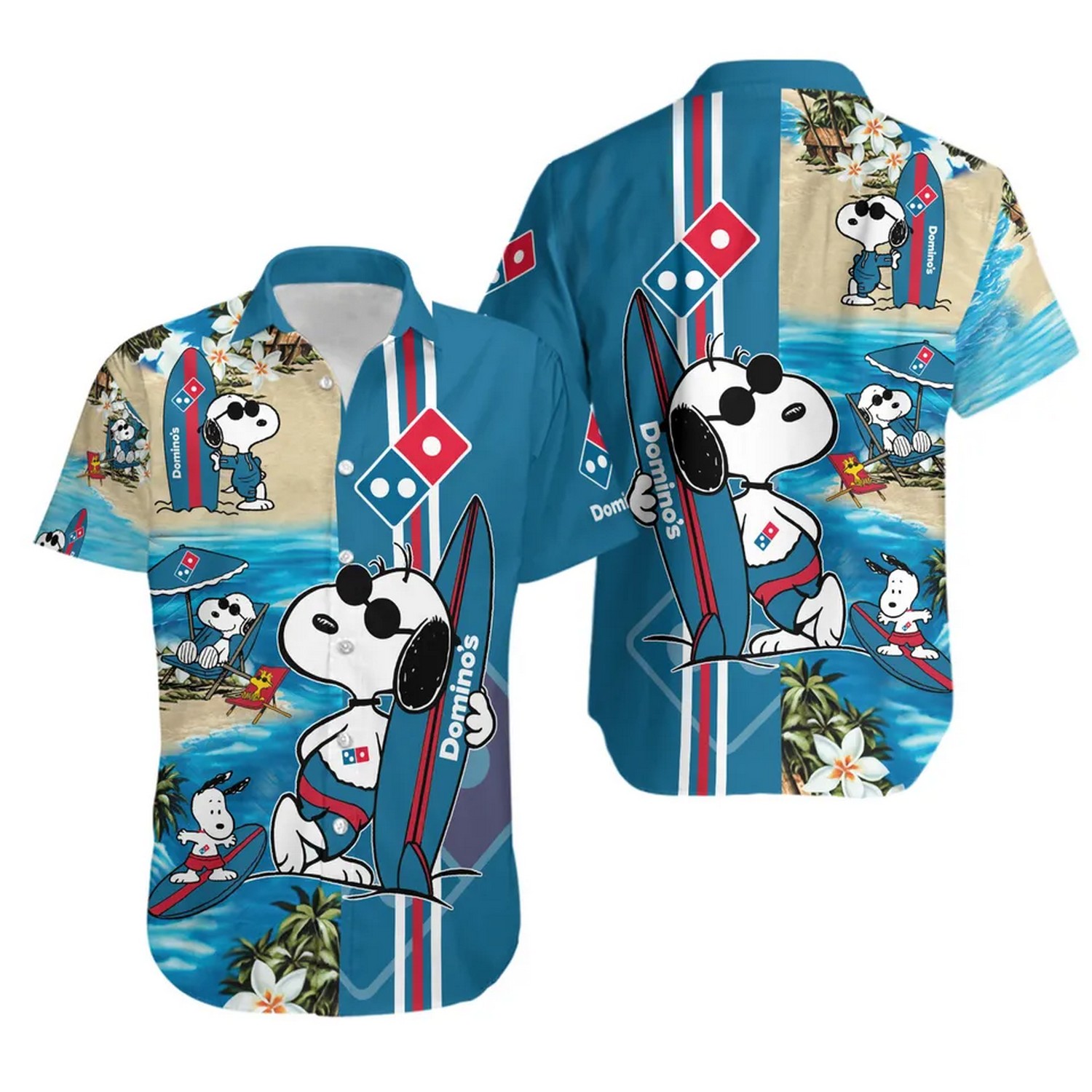 snoopy dominos pizza food beach hawaiian shirts g2wqk