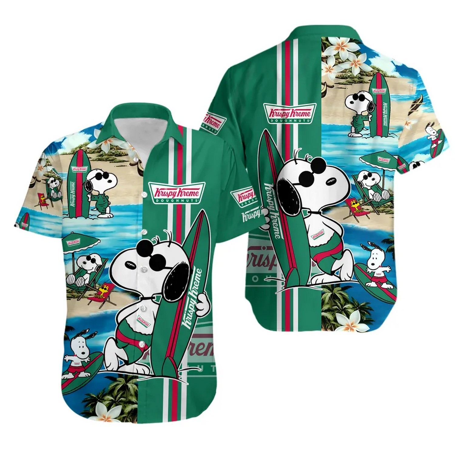 snoopy krispy kreme food beach hawaiian shirts 4hafx