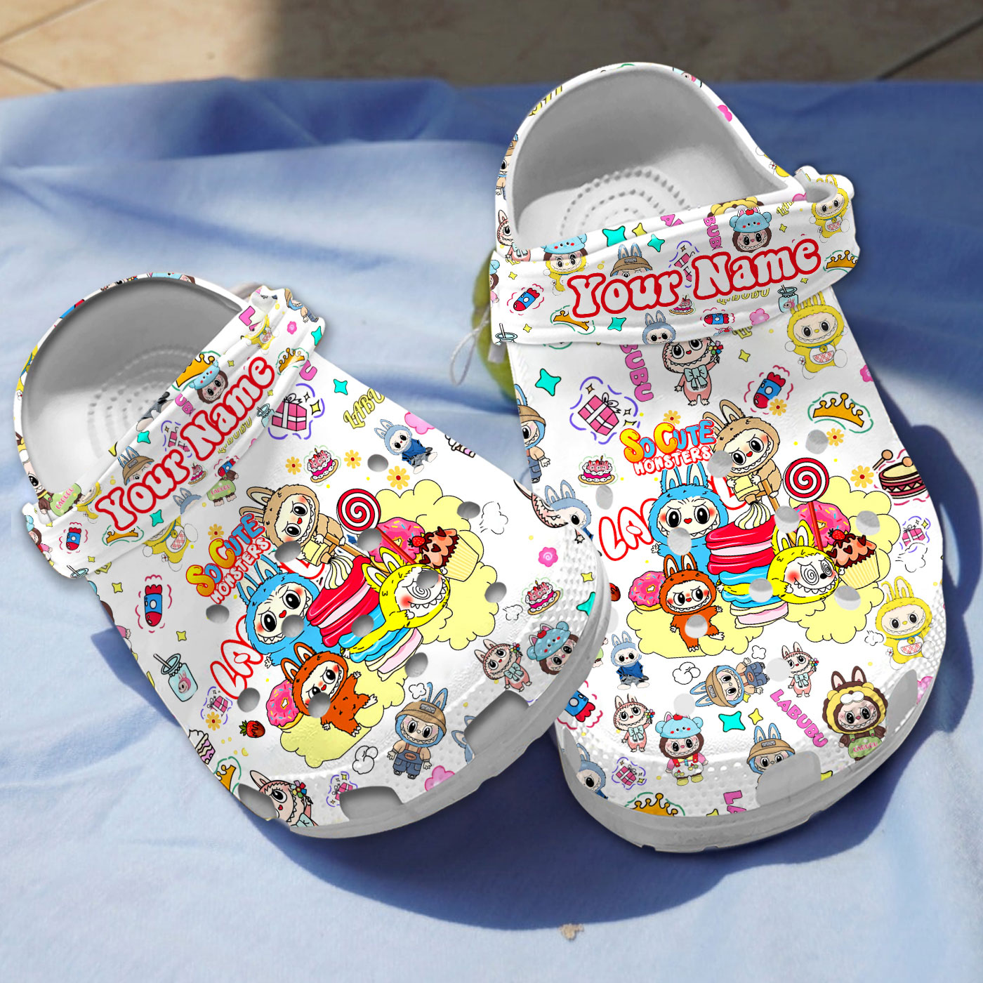 so cute monsters labubu and sweets clogs for kids 26 adults bszhs