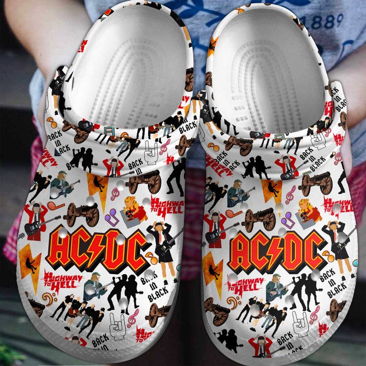 soft and comfortable ac dc music crocs for kids and adults ke9vh