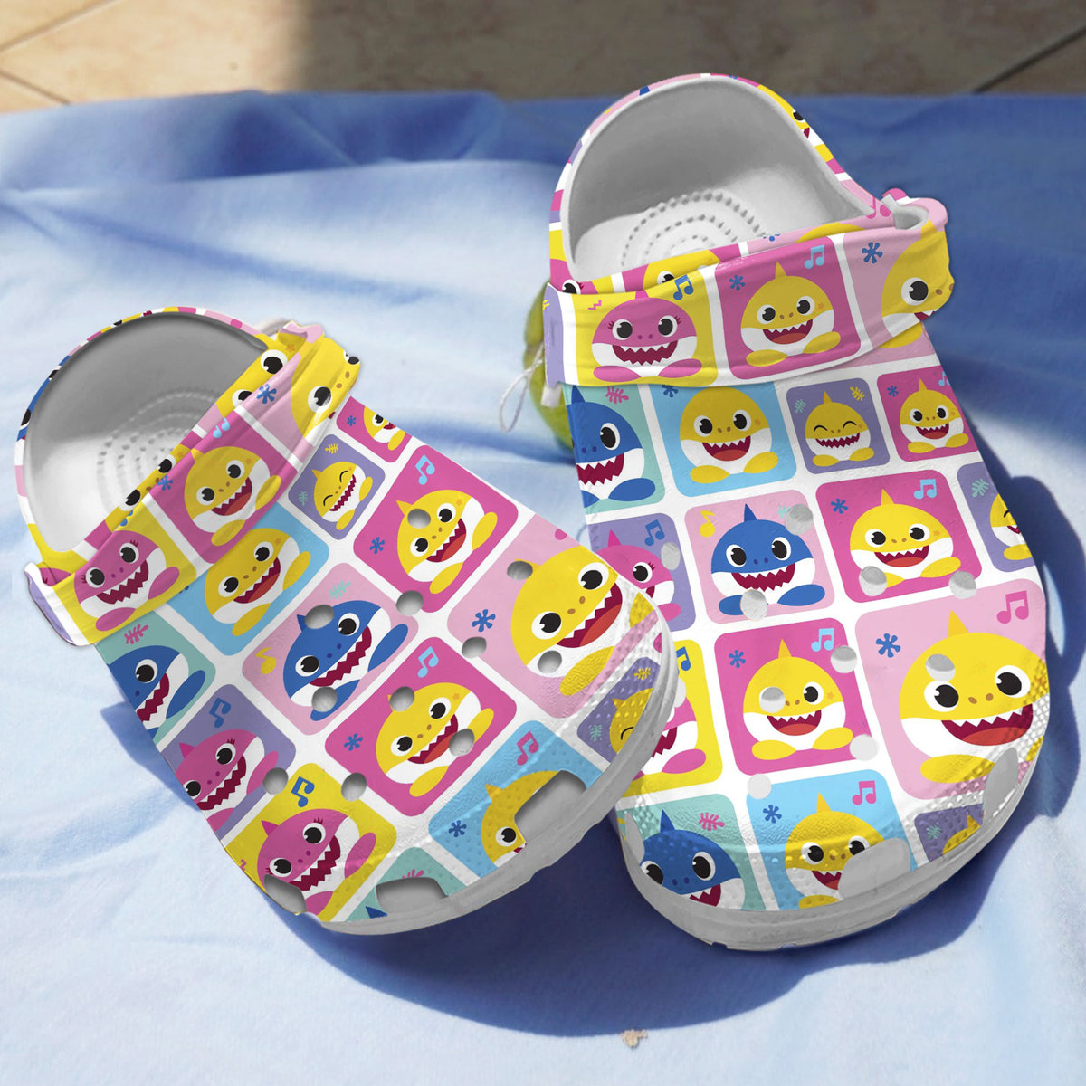soft and comfortable baby shark colorful clogs for kids 26 adults kza5n