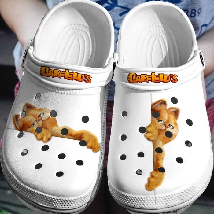 soft and comfortable garfield white clogs for kids 26 adults 5yas7