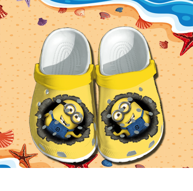 soft and durable crocs funny minion crocs for kids 26 adults dzxik