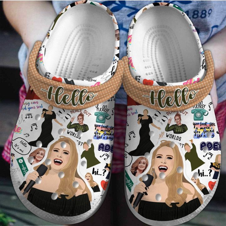 soft and durable crocs talented singer adele hello clogs unique gift for fans hcgbz